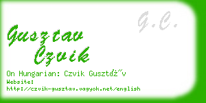 gusztav czvik business card